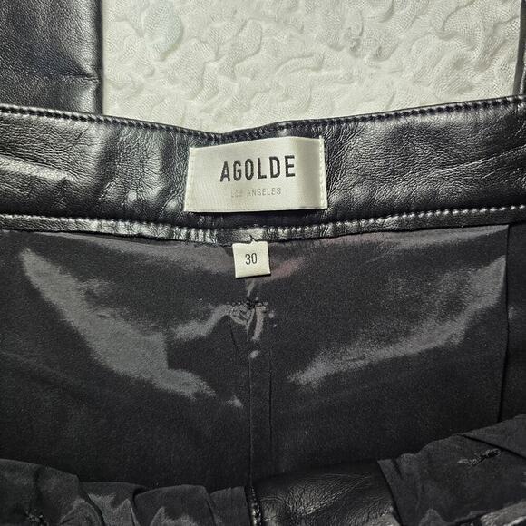 AGOLDE Recycled Leather Riley Long in Detox sz 30 - Picture 6 of 11